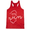 Women's Racerback Performance Tank Top - Santa Run Face