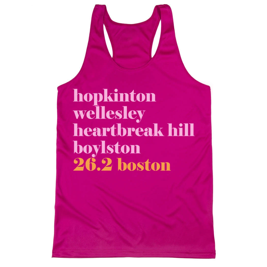 Women's Racerback Performance Tank Top - Run Mantra - Boston - Image 7