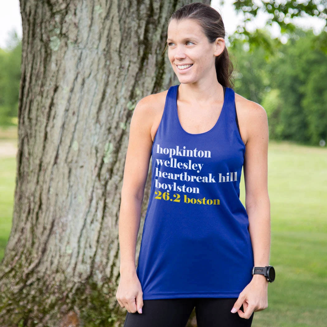 Women's Racerback Performance Tank Top - Run Mantra - Boston - Image 4