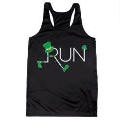 Women's Racerback Performance Tank Top - Let's Run Lucky