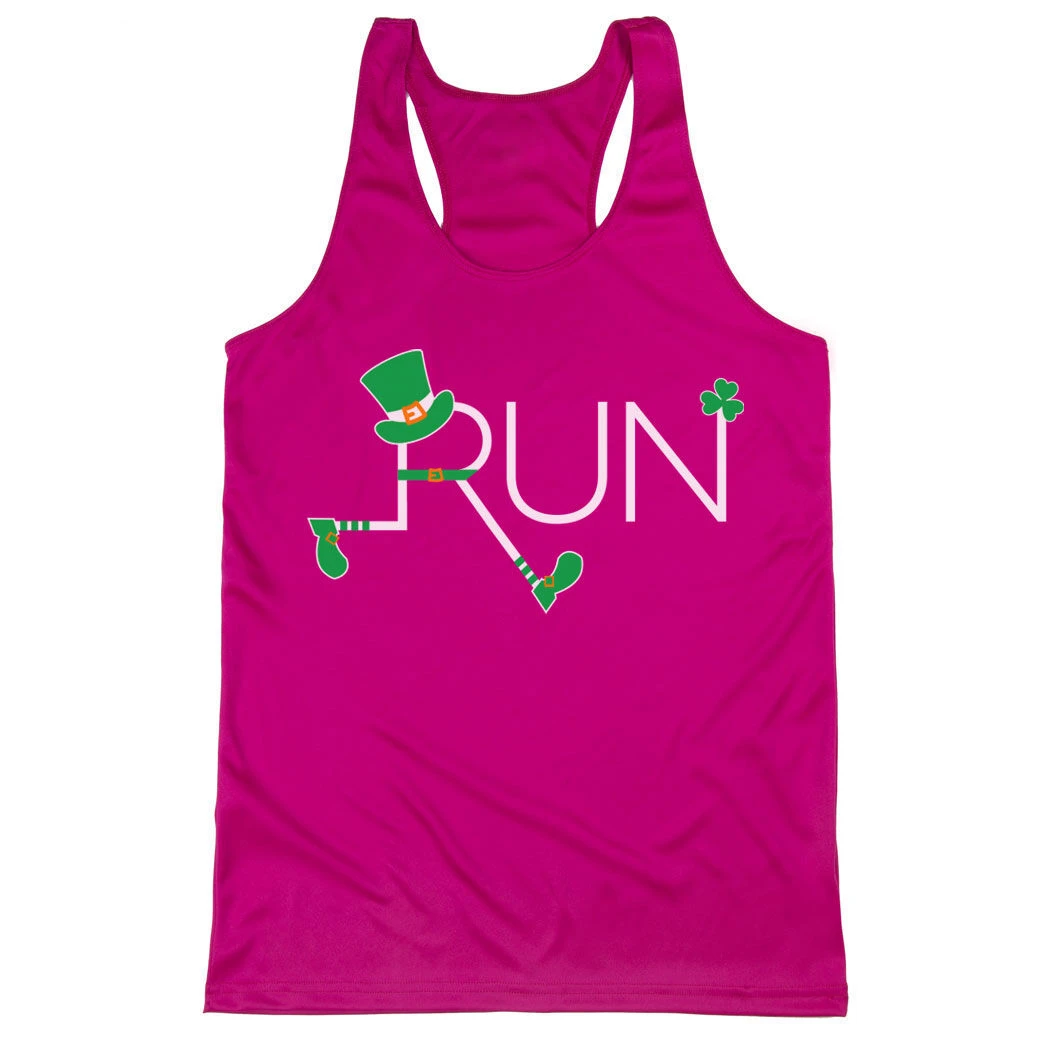 Women's Racerback Performance Tank Top - Let's Run Lucky - Image 7