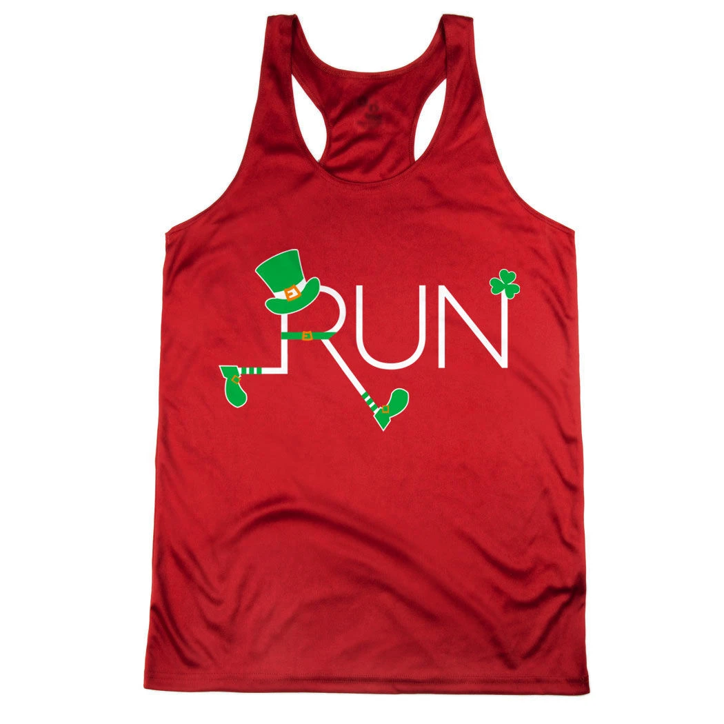 Women's Racerback Performance Tank Top - Let's Run Lucky - Image 8