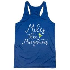 Women's Racerback Performance Tank Top - Miles Then Margaritas