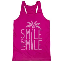 Women's Racerback Performance Tank Top - Smile Every Mile
