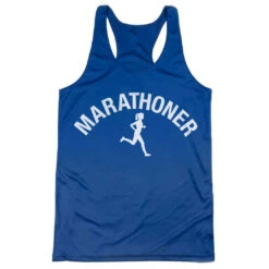 Women's Racerback Performance Tank Top - Marathoner Girl