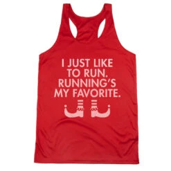 Women's Racerback Performance Tank Top - Running's My Favorite (Simple)