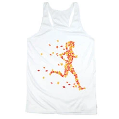 Women's Racerback Performance Tank Top - Autumn Runner Girl