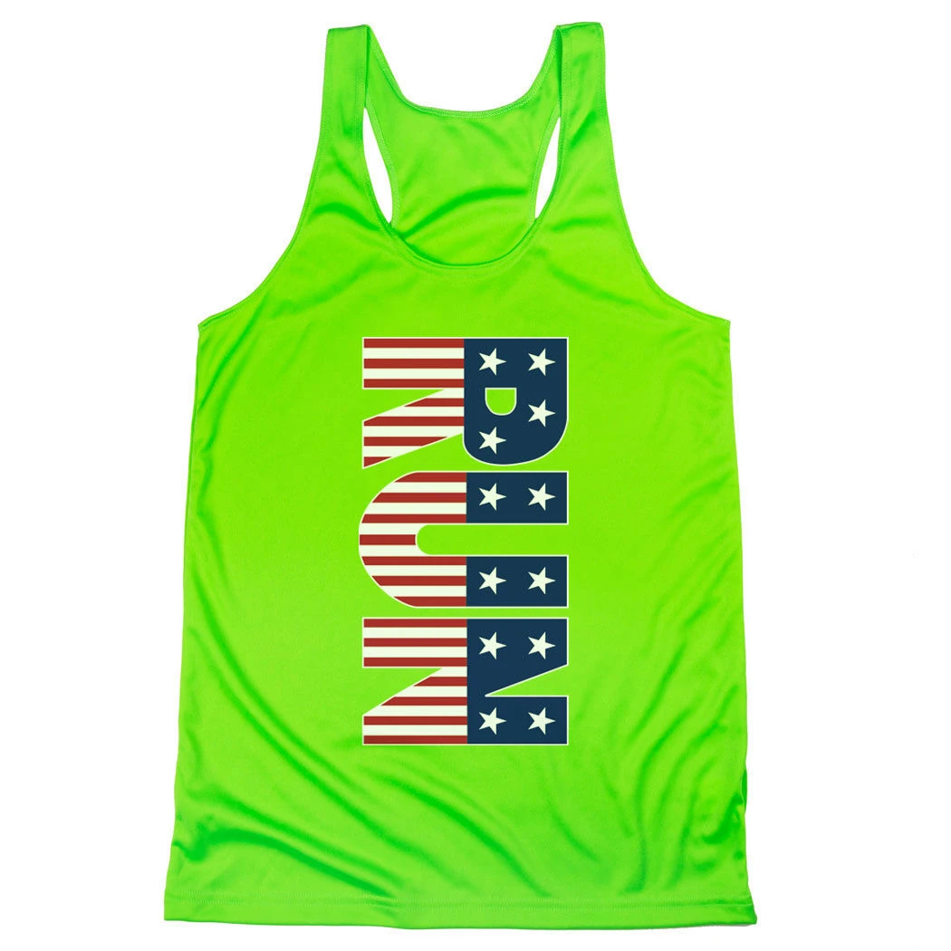Women's Racerback Performance Tank Top - Patriotic Run - Image 7