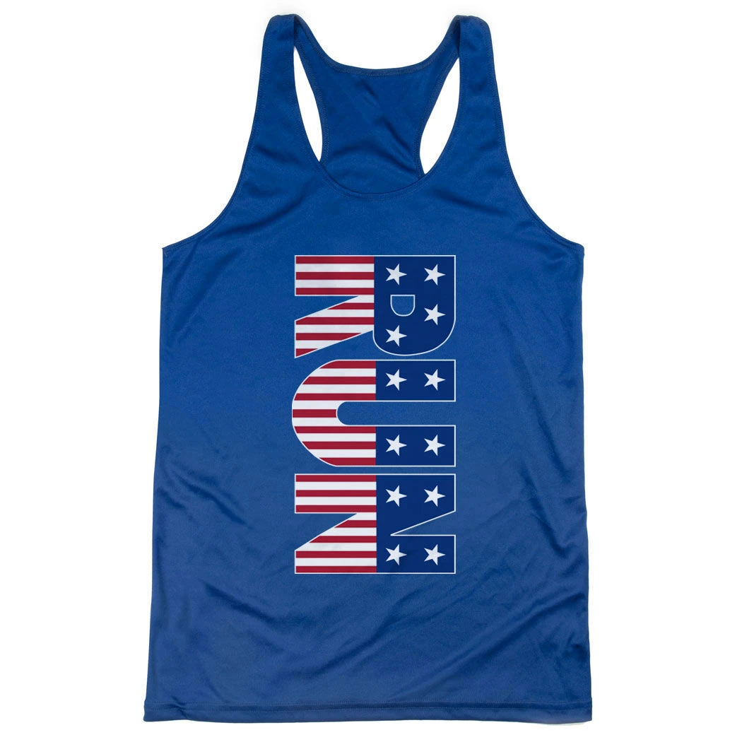 Women's Racerback Performance Tank Top - Patriotic Run - Image 10