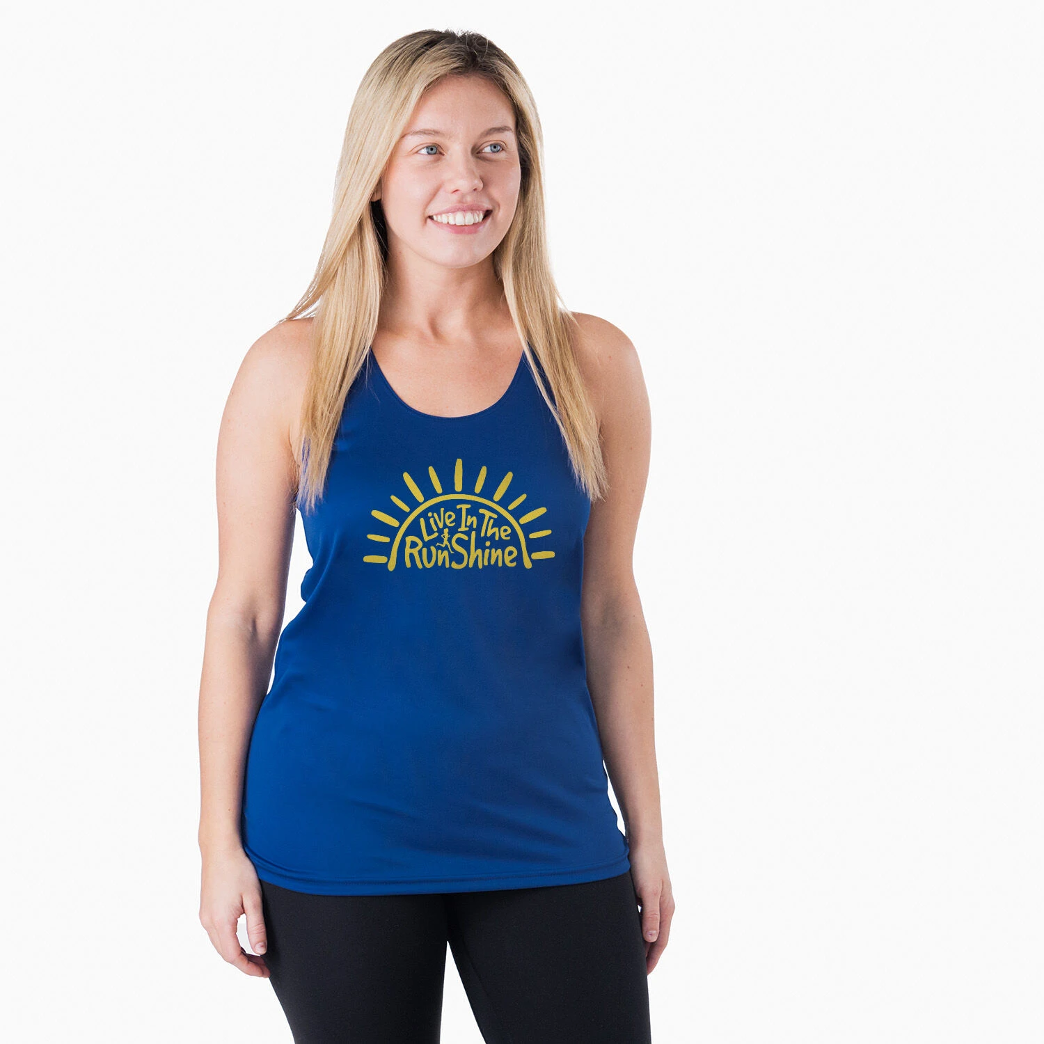 Women's Racerback Performance Tank Top - Live In The RunShine - Image 2