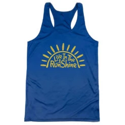 Women's Racerback Performance Tank Top - Live In The RunShine