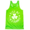 Women's Racerback Performance Tank Top - Kiss Me I Am A Runner Shamrock