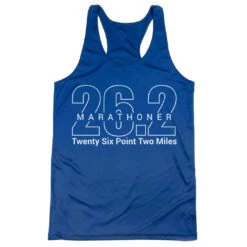 Women's Racerback Performance Tank Top - Marathoner 26.2 Miles