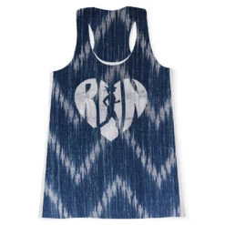 Women's Performance Tank Top - Love The Run Batik