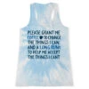 Women's Performance Tank Top - Please Grant Me Coffee Tie-Dye