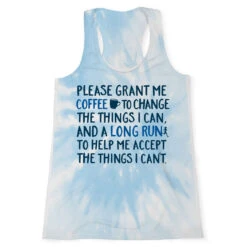 Women's Performance Tank Top - Please Grant Me Coffee Tie-Dye