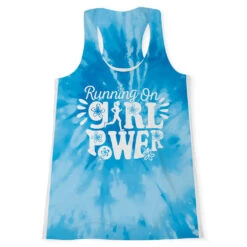 Women's Performance Tank Top - Running On Girl Power Tie-Dye