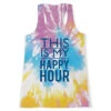 Women's Performance Tank Top - This Is My Happy Hour Tie-Dye
