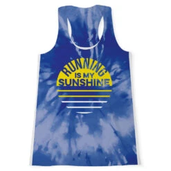 Women's Performance Tank Top - Running Is My Sunshine Tie-Dye