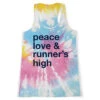 Women's Performance Tank Top - Peace Love & Runner's High Tie-Dye