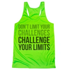 Women's Racerback Performance Tank Top - Don't Limit Your Challenges