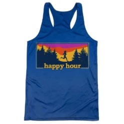 Women's Racerback Performance Tank Top - Happy Hour