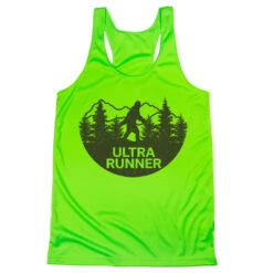 Women's Racerback Performance Tank Top - Ultra Runner Bigfoot