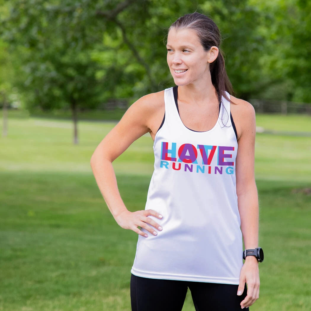 Women's Racerback Performance Tank Top - Love Hate Running - Image 4