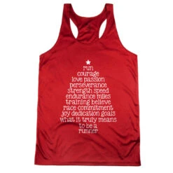 Women's Racerback Performance Tank Top - Runner Christmas Tree