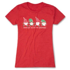 Women's Everyday Runners Tee - Runnin' With My Gnomies® - Christmas