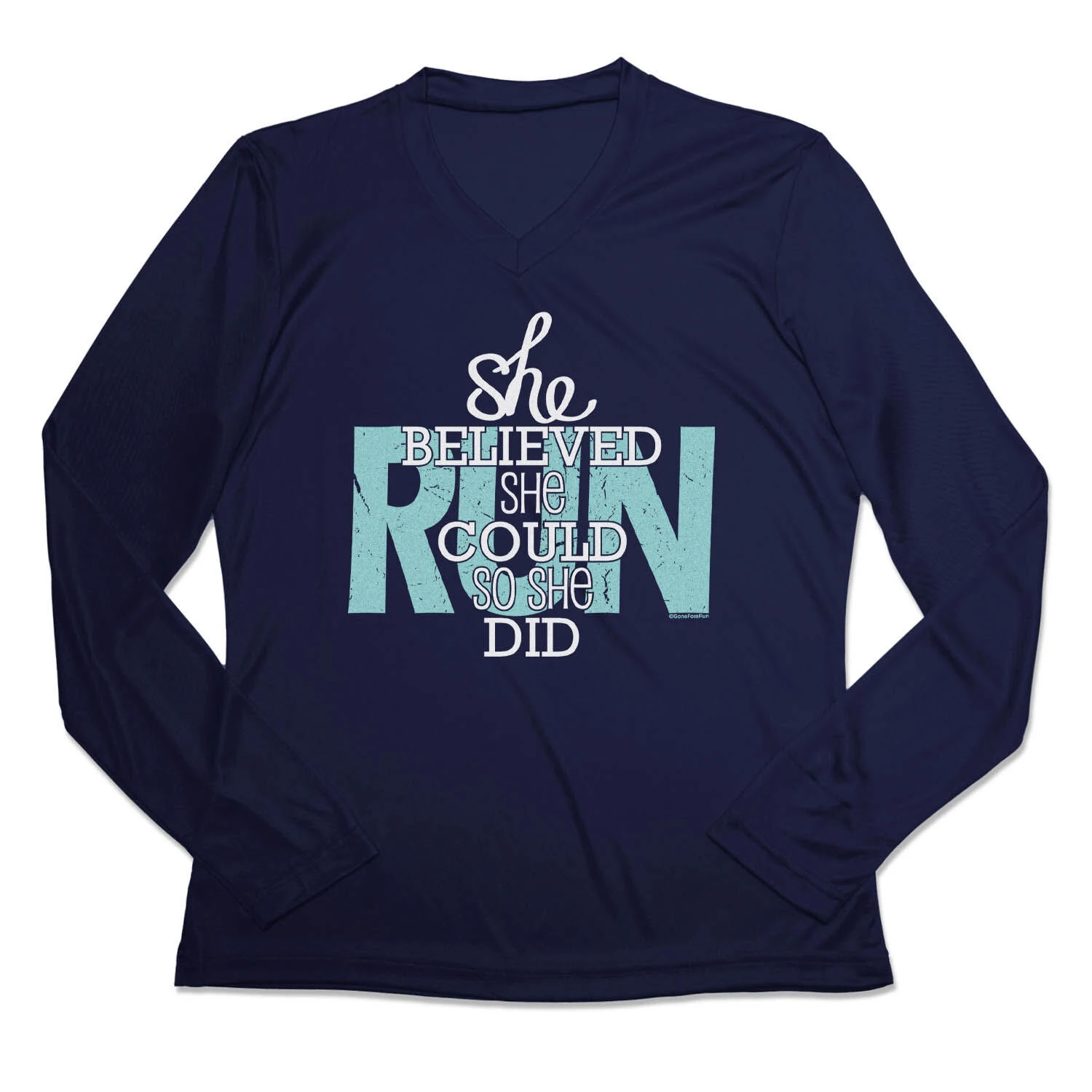 Women's Long Sleeve Tech Tee - She Believed She Could So She Did - Image 5