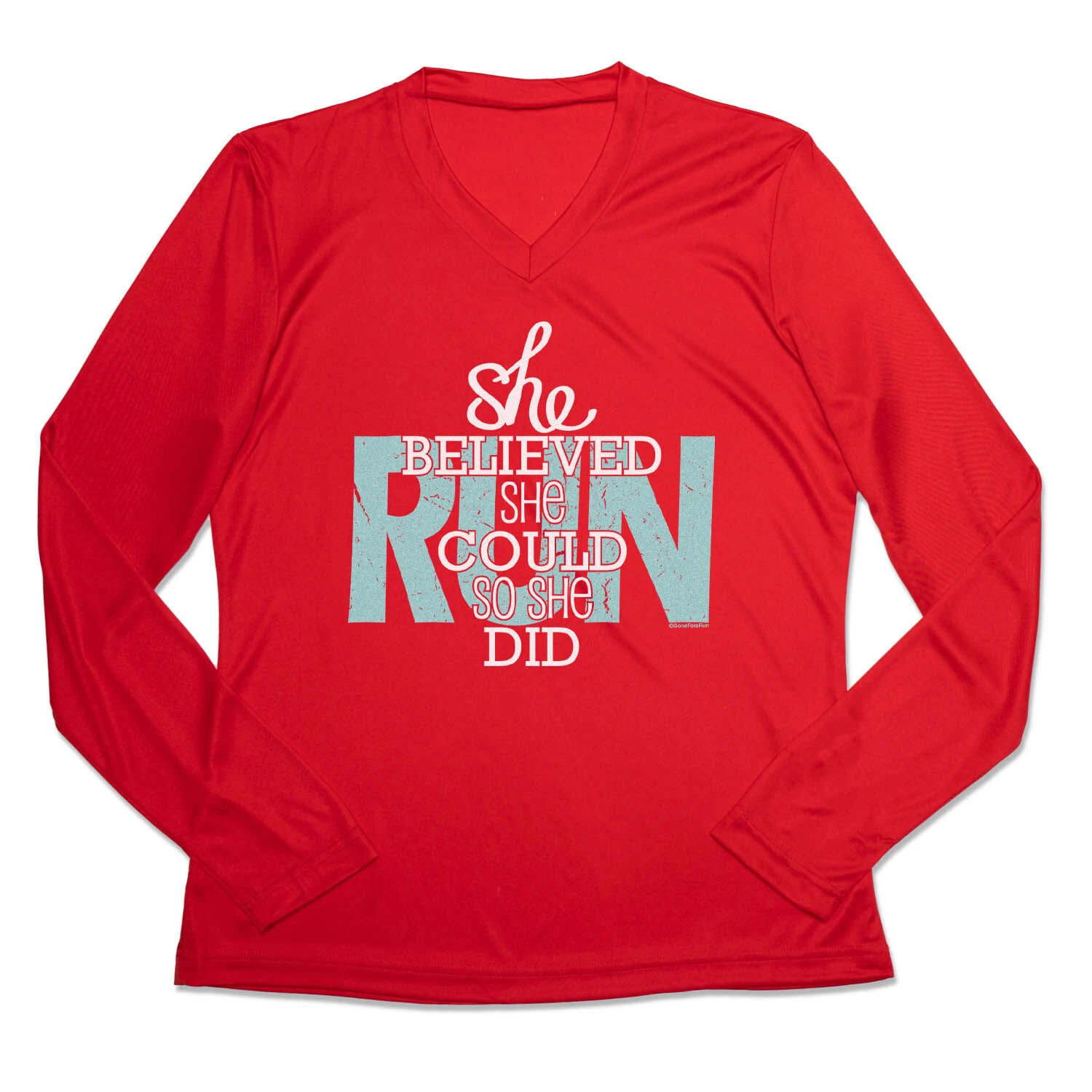Women's Long Sleeve Tech Tee - She Believed She Could So She Did - Image 6