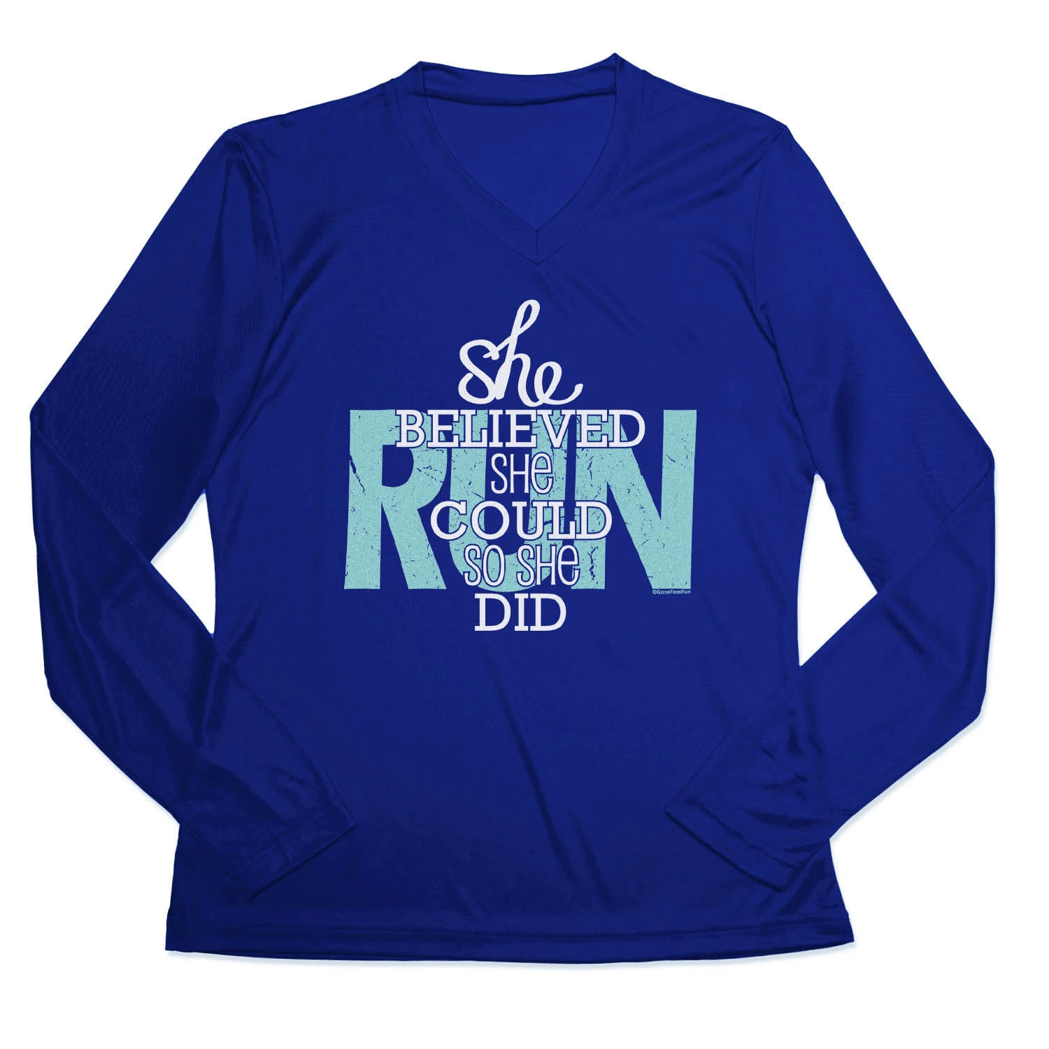 Women's Long Sleeve Tech Tee - She Believed She Could So She Did - Image 7