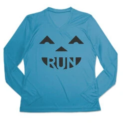 Women's Long Sleeve Tech Tee - Pumpkin Run