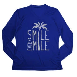 Women's Long Sleeve Tech Tee - Smile Every Mile