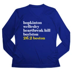 Women's Long Sleeve Tech Tee - Run Mantra - Boston