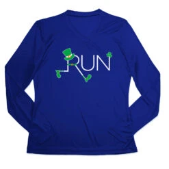Women's Long Sleeve Tech Tee - Let's Run Lucky