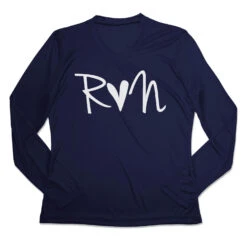 Women's Long Sleeve Tech Tee - Run Heart