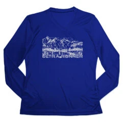 Women's Long Sleeve Tech Tee - Ultra Runner Sketch