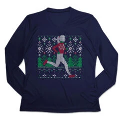Women's Long Sleeve Tech Tee - Christmas Sweater Run