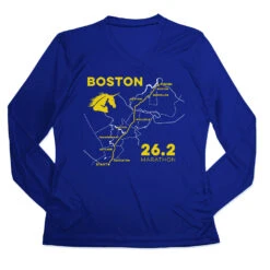 Women's Long Sleeve Tech Tee - Boston Route