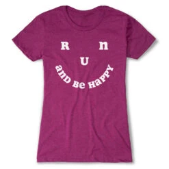 Women's Everyday Runners Tee - Run And Be Happy
