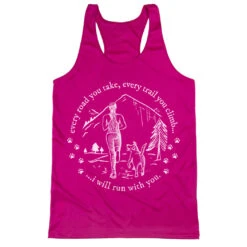 Women's Racerback Performance Tank Top - Every Road You Take