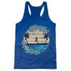 Women's Racerback Performance Tank Top - Beach Runner Girl