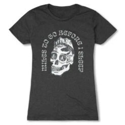 Women's Everyday Runners Tee - Miles To Go Before I Sleep - Skull