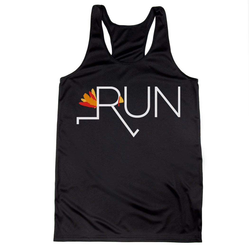 Women's Racerback Performance Tank Top - Let's Run For Turkey - Image 5