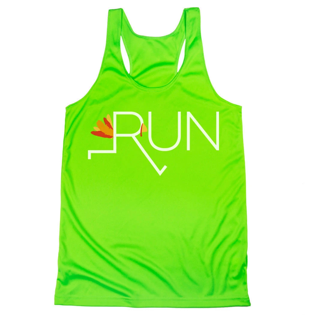 Women's Racerback Performance Tank Top - Let's Run For Turkey - Image 6