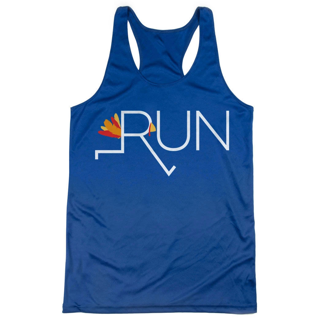 Women's Racerback Performance Tank Top - Let's Run For Turkey - Image 8