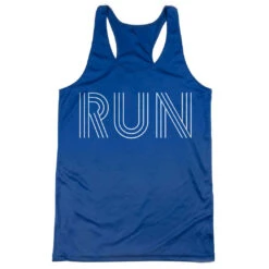 Women's Racerback Performance Tank Top - Run Lines