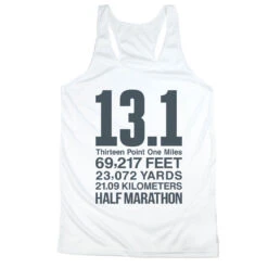 Women's Racerback Performance Tank Top - 13.1 Math Miles